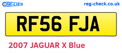 RF56FJA are the vehicle registration plates.
