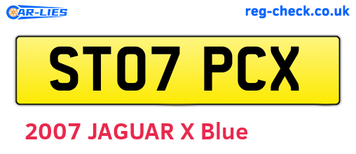 ST07PCX are the vehicle registration plates.