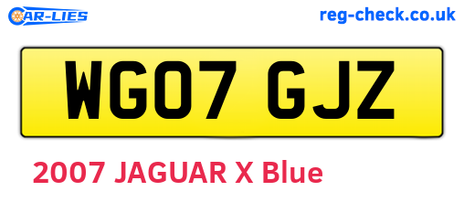 WG07GJZ are the vehicle registration plates.
