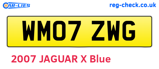 WM07ZWG are the vehicle registration plates.