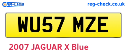 WU57MZE are the vehicle registration plates.