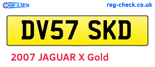 DV57SKD are the vehicle registration plates.