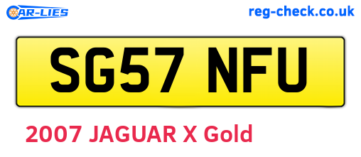 SG57NFU are the vehicle registration plates.