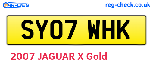 SY07WHK are the vehicle registration plates.