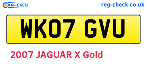 WK07GVU are the vehicle registration plates.