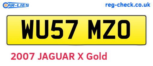 WU57MZO are the vehicle registration plates.