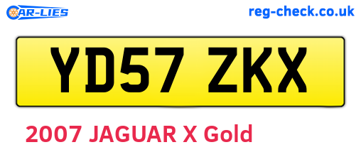 YD57ZKX are the vehicle registration plates.
