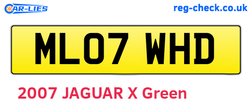 ML07WHD are the vehicle registration plates.