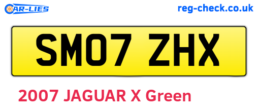 SM07ZHX are the vehicle registration plates.