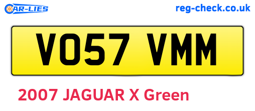 VO57VMM are the vehicle registration plates.
