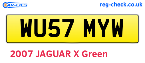 WU57MYW are the vehicle registration plates.