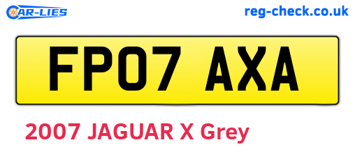 FP07AXA are the vehicle registration plates.