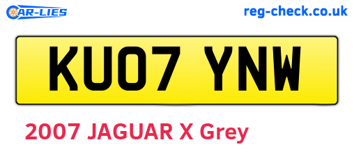 KU07YNW are the vehicle registration plates.