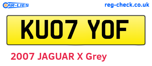 KU07YOF are the vehicle registration plates.