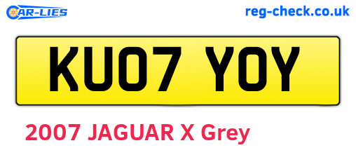 KU07YOY are the vehicle registration plates.