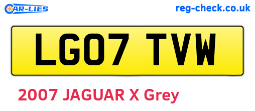 LG07TVW are the vehicle registration plates.