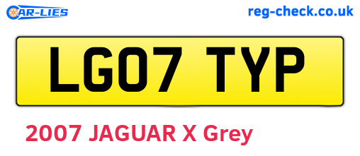 LG07TYP are the vehicle registration plates.
