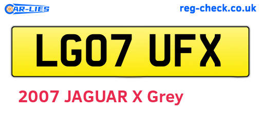 LG07UFX are the vehicle registration plates.