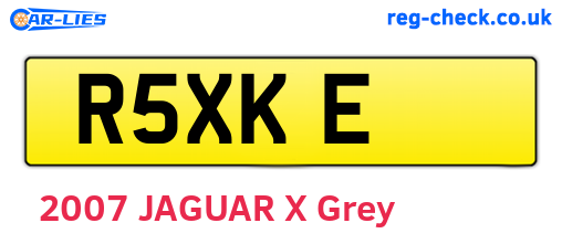 R5XKE are the vehicle registration plates.