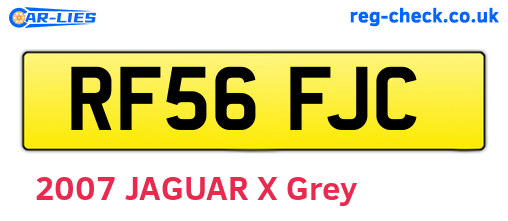 RF56FJC are the vehicle registration plates.
