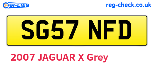 SG57NFD are the vehicle registration plates.
