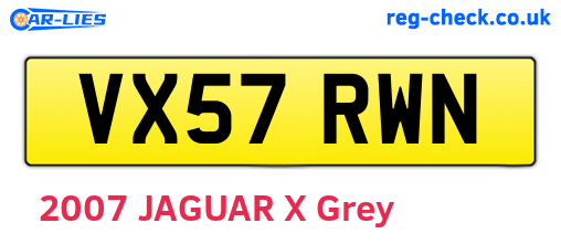 VX57RWN are the vehicle registration plates.