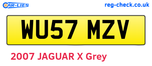 WU57MZV are the vehicle registration plates.