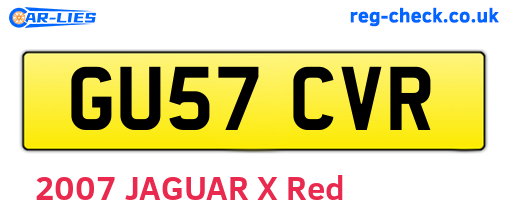 GU57CVR are the vehicle registration plates.