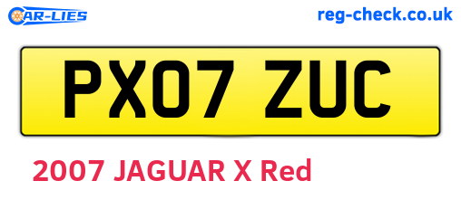 PX07ZUC are the vehicle registration plates.