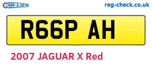 R66PAH are the vehicle registration plates.