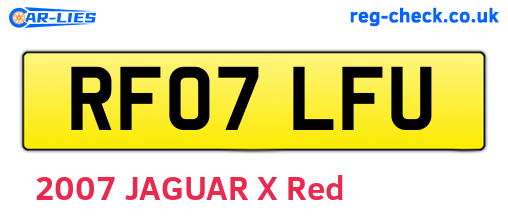 RF07LFU are the vehicle registration plates.
