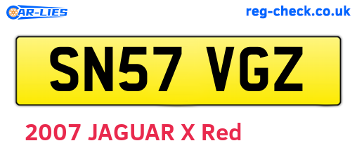 SN57VGZ are the vehicle registration plates.