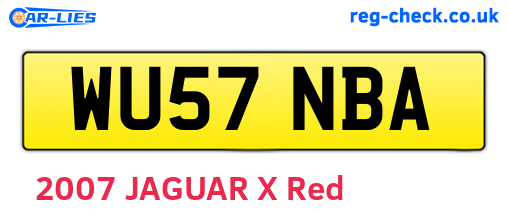 WU57NBA are the vehicle registration plates.