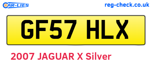 GF57HLX are the vehicle registration plates.