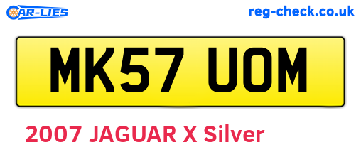 MK57UOM are the vehicle registration plates.