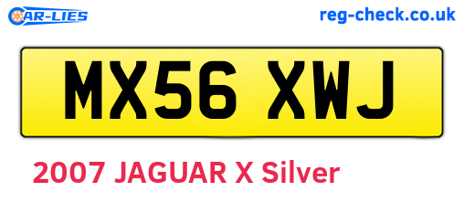 MX56XWJ are the vehicle registration plates.