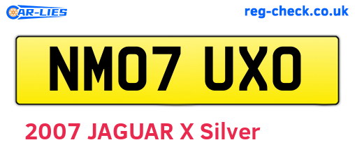 NM07UXO are the vehicle registration plates.