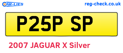 P25PSP are the vehicle registration plates.