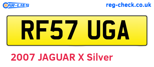 RF57UGA are the vehicle registration plates.