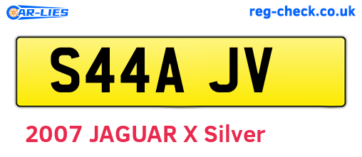 S44AJV are the vehicle registration plates.