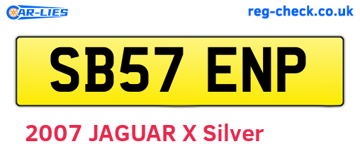 SB57ENP are the vehicle registration plates.