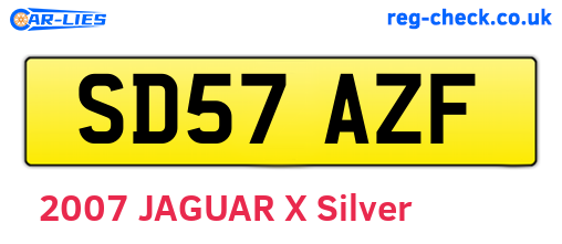 SD57AZF are the vehicle registration plates.