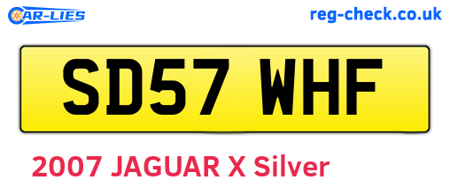 SD57WHF are the vehicle registration plates.