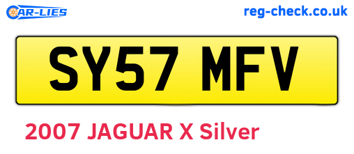 SY57MFV are the vehicle registration plates.
