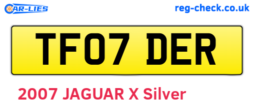 TF07DER are the vehicle registration plates.