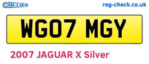 WG07MGY are the vehicle registration plates.