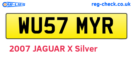 WU57MYR are the vehicle registration plates.
