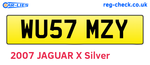 WU57MZY are the vehicle registration plates.
