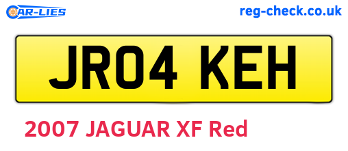 JR04KEH are the vehicle registration plates.