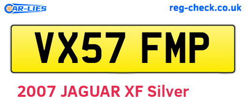 VX57FMP are the vehicle registration plates.